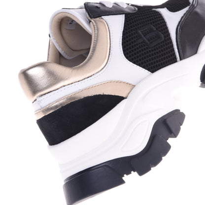 Sneakers noires en cuir de veau