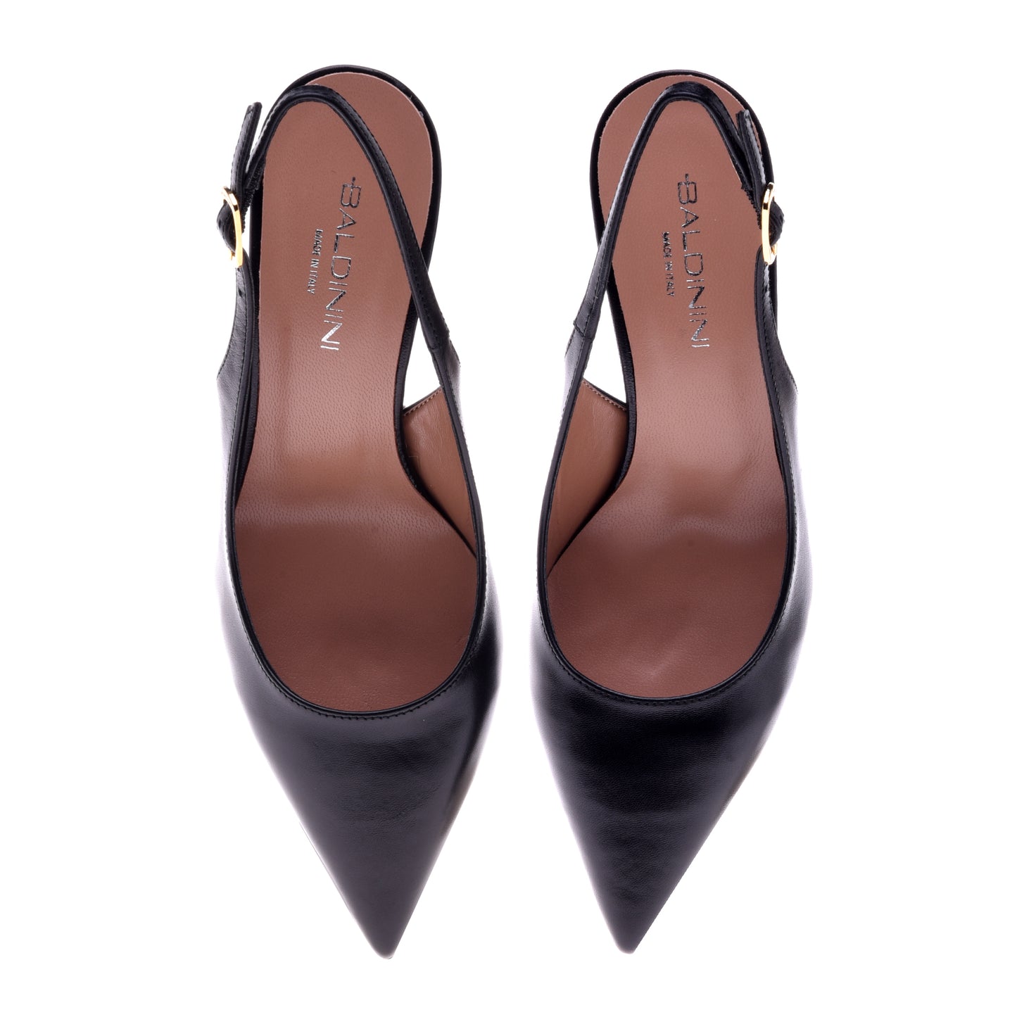 Escarpins slingback en cuir nappa noir