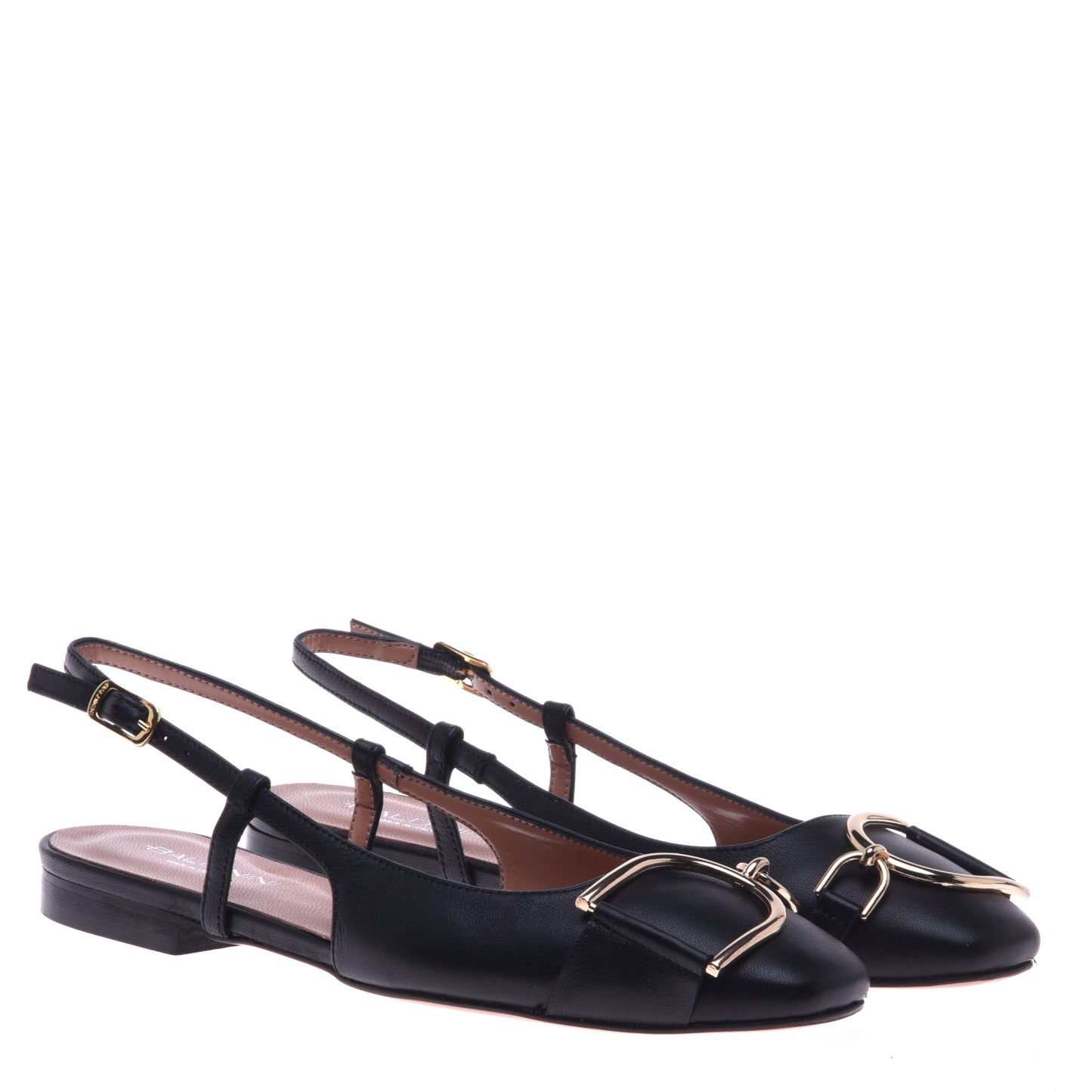 Ballerines en cuir nappa noir