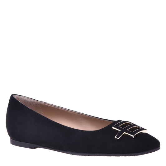 Ballerines en daim noir