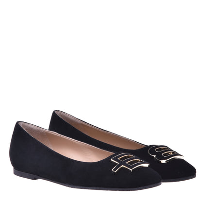 Ballerines en daim noir