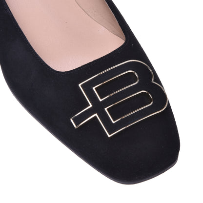 Ballerines en daim noir