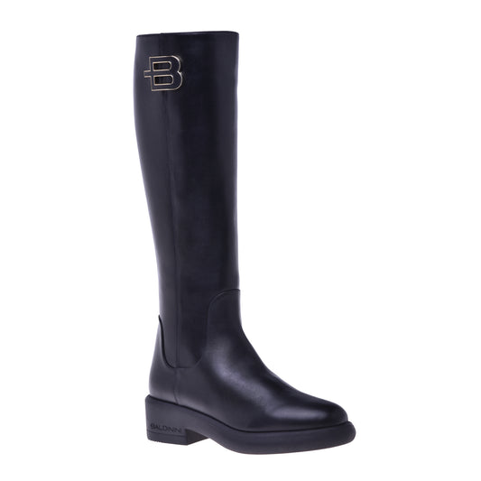 Bottes en cuir noir