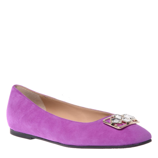 Ballerines pourpres en daim