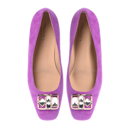 Ballerines pourpres en daim