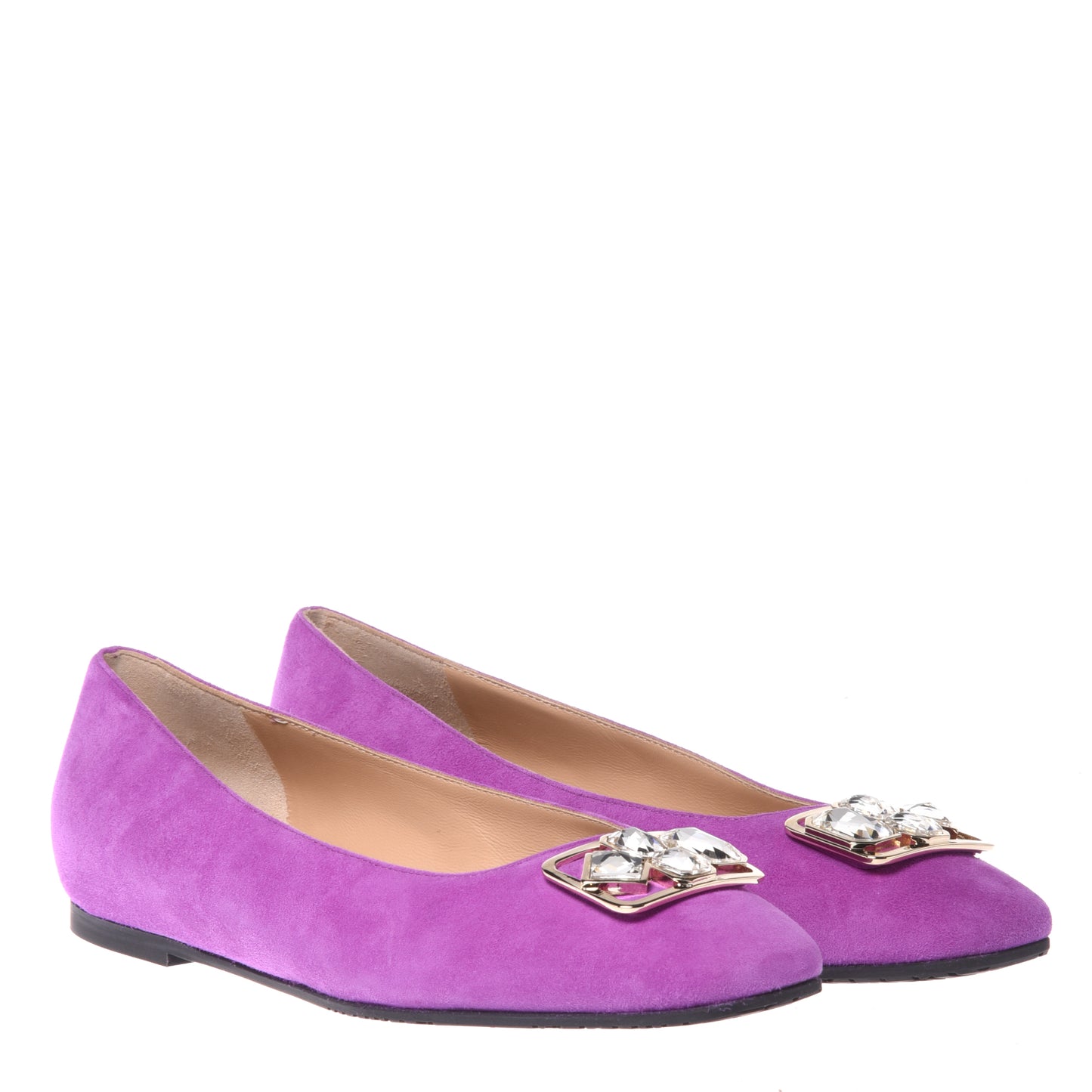 Ballerines pourpres en daim
