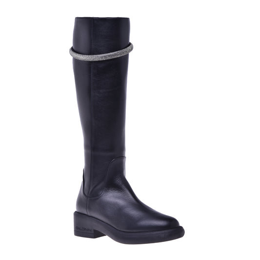 Bottes en cuir noir