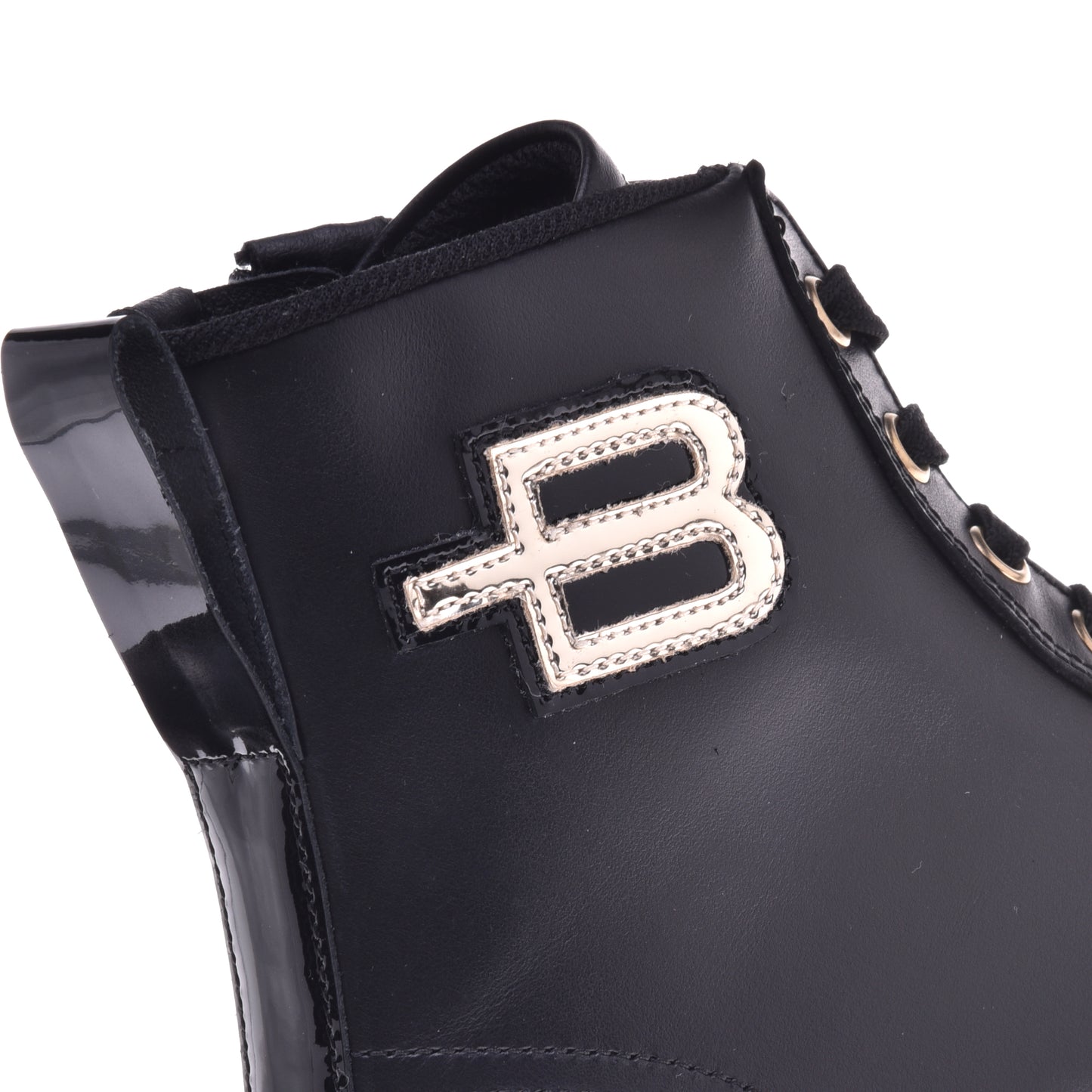 Baskets en cuir noir