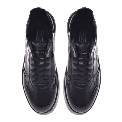 Baskets en cuir noir