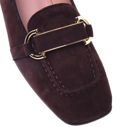 Mocassins marrons en daim