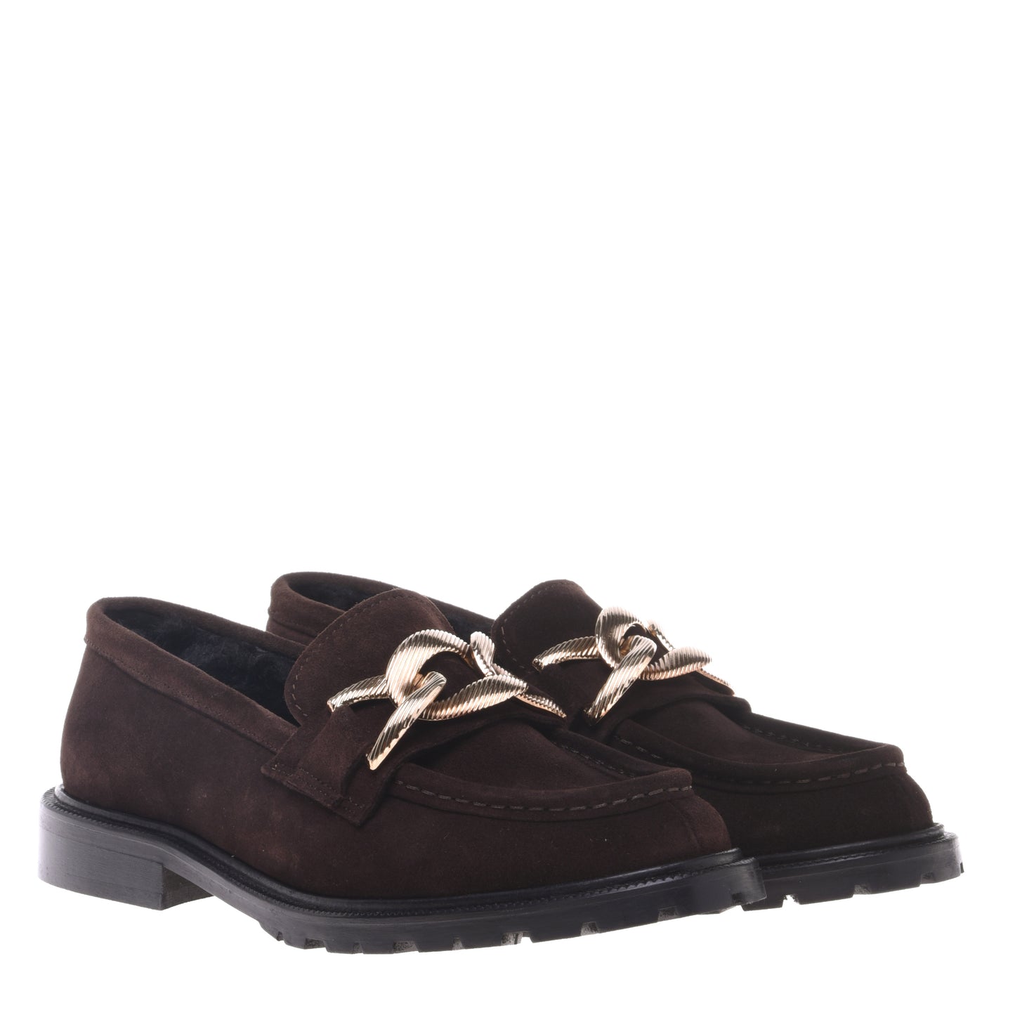 Mocassins marrons en daim