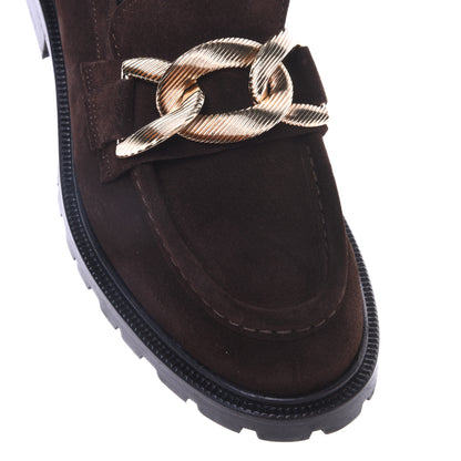 Mocassins marrons en daim