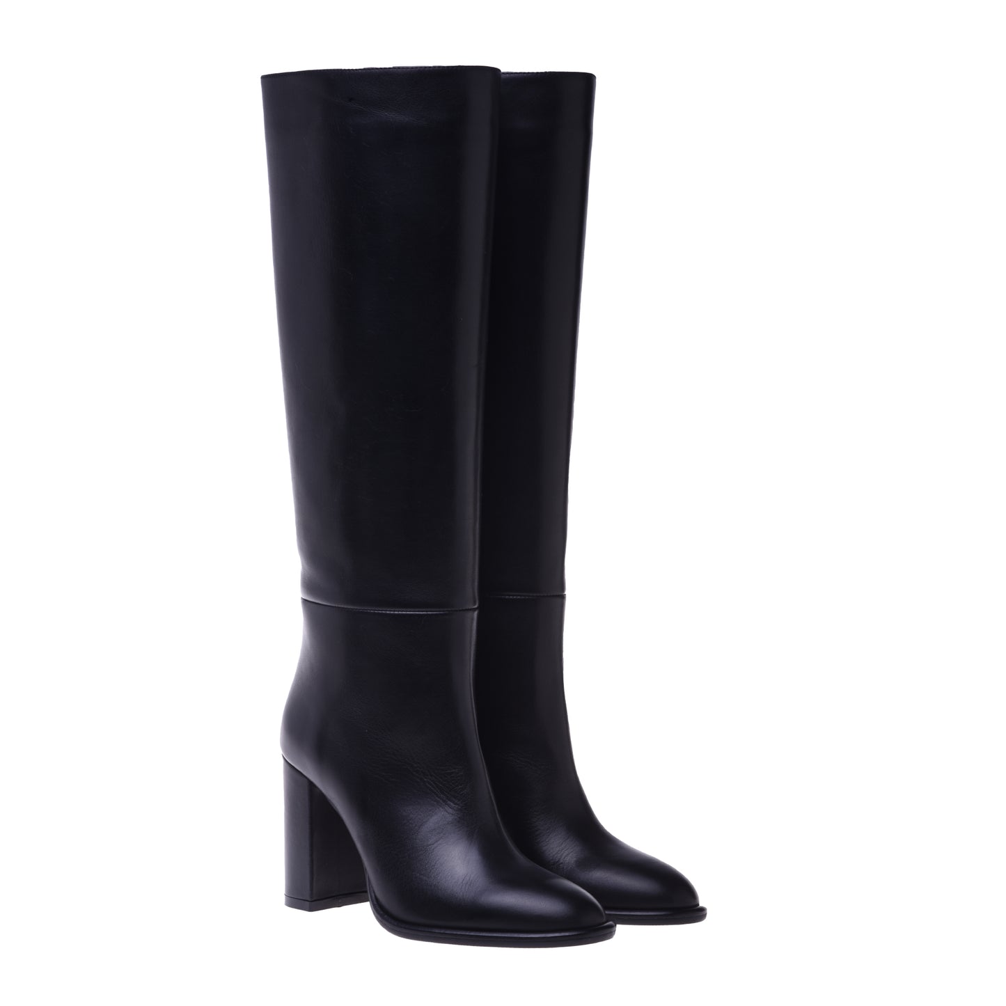 Bottes noires en cuir