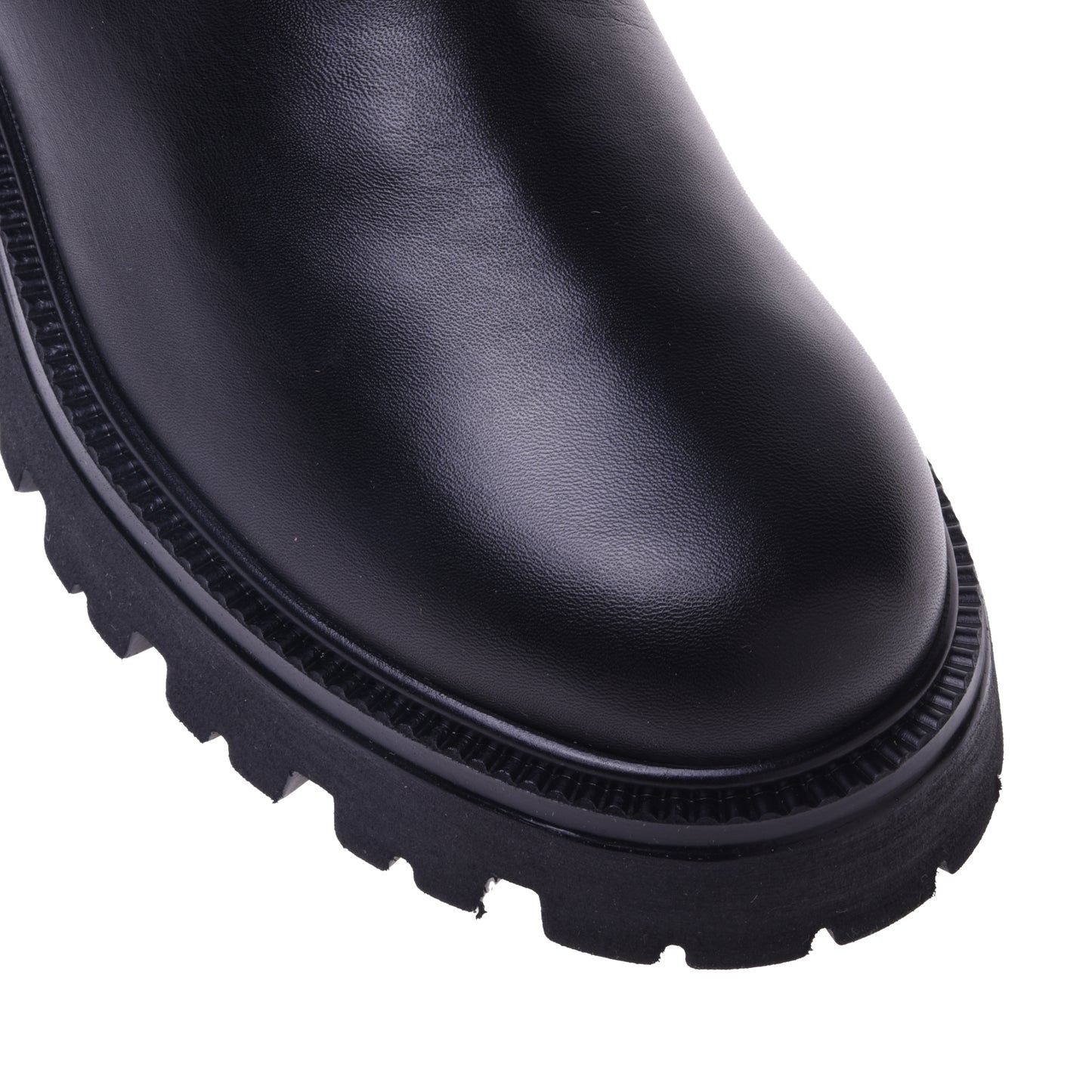 Bottes noires en cuir