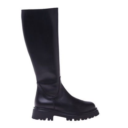 Bottes noires en cuir