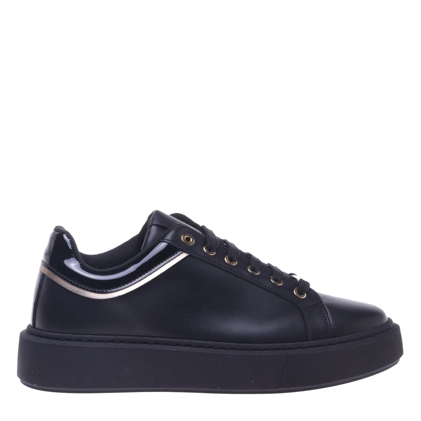 Sneakers en cuir noir