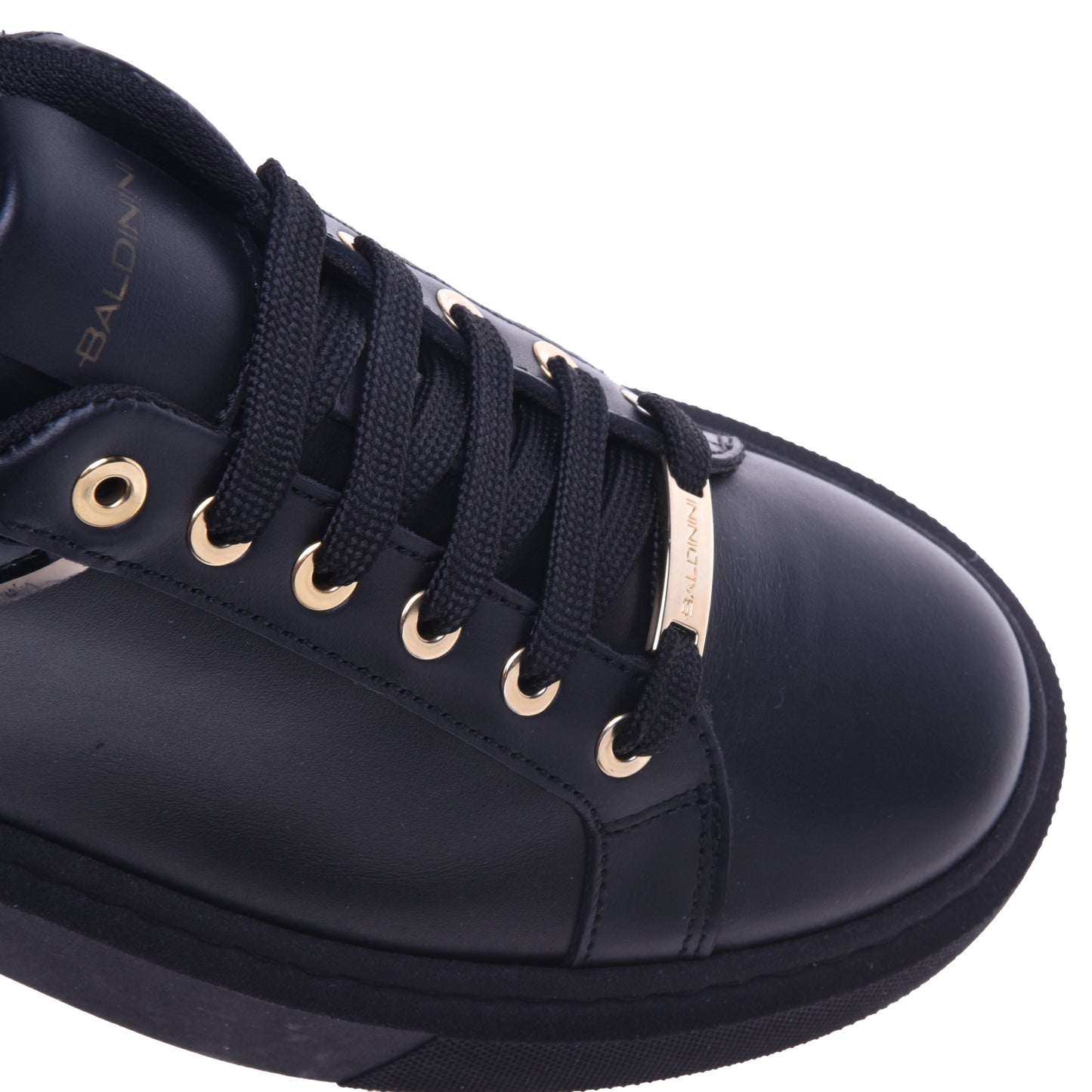 Sneakers en cuir noir