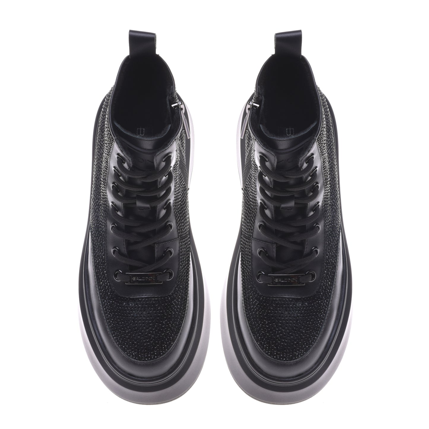 Sneakers en strass noirs