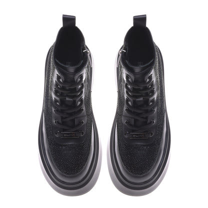 Sneakers en strass noirs