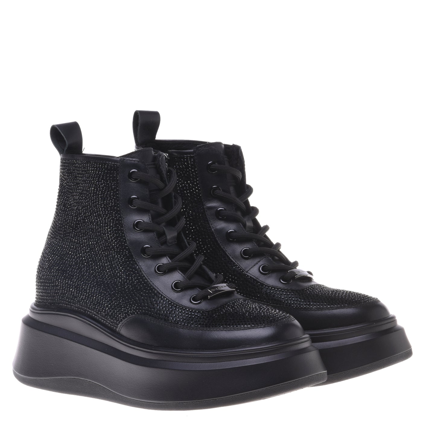 Sneakers en strass noirs