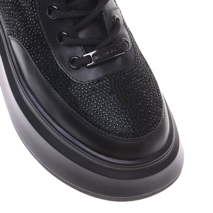 Sneakers en strass noirs