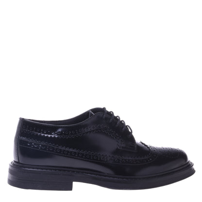 Derbies en cuir de veau brillant noir