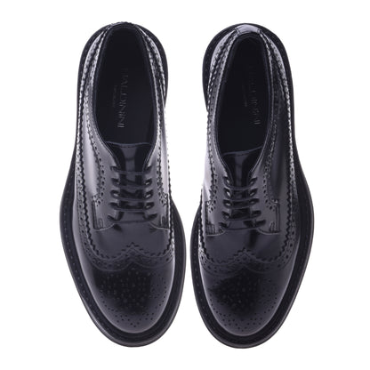 Derbies en cuir de veau brillant noir