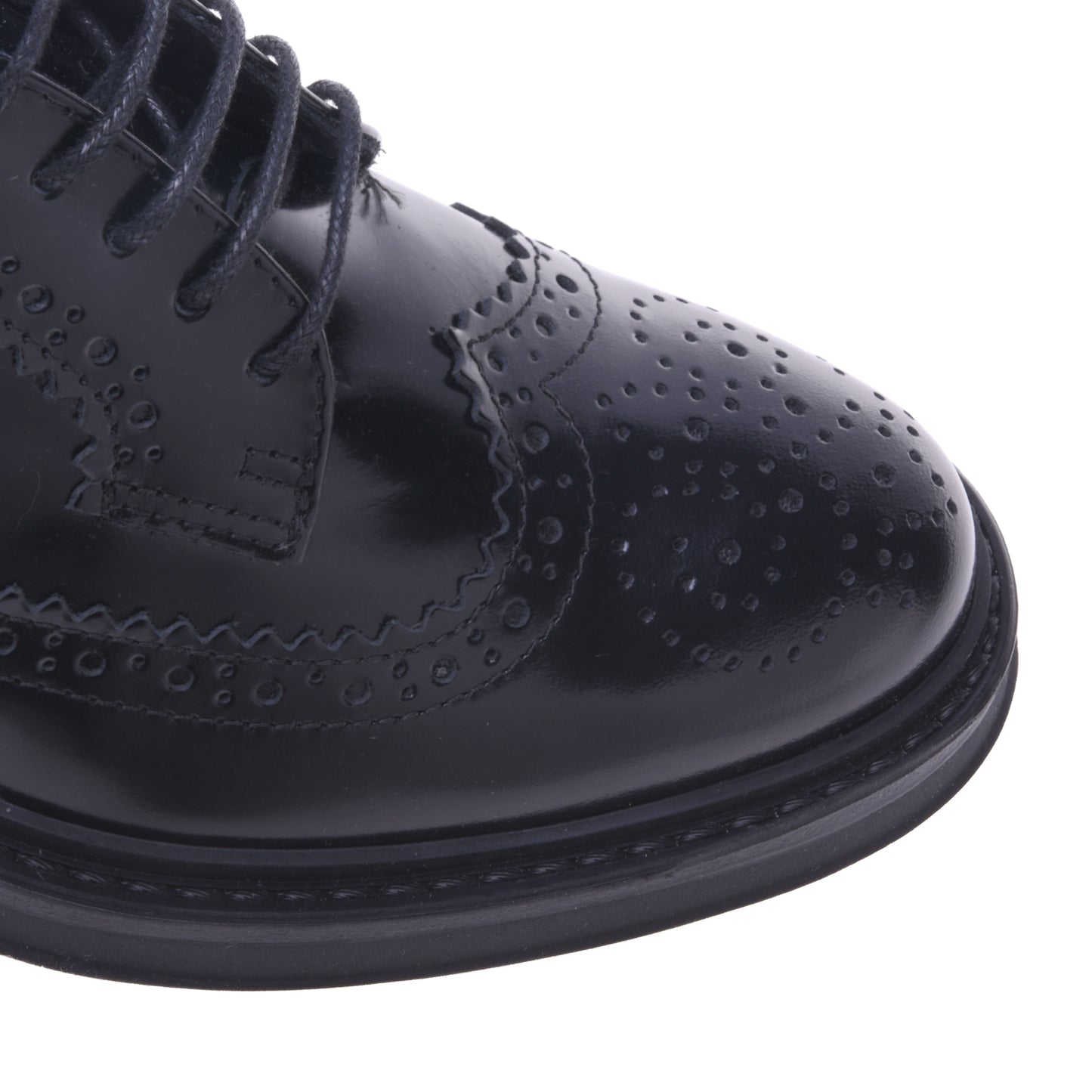 Derbies en cuir de veau brillant noir