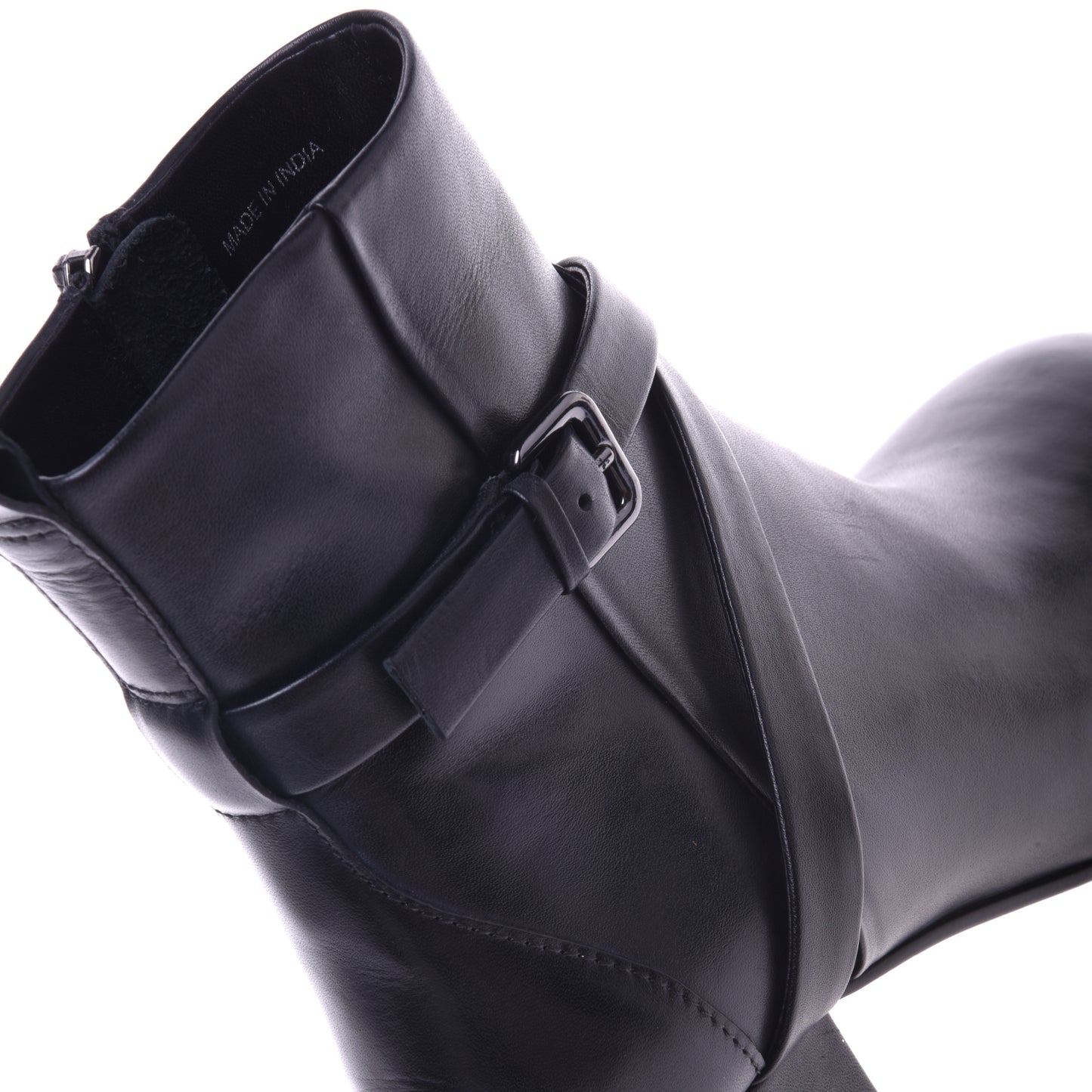 Bottines noires en cuir