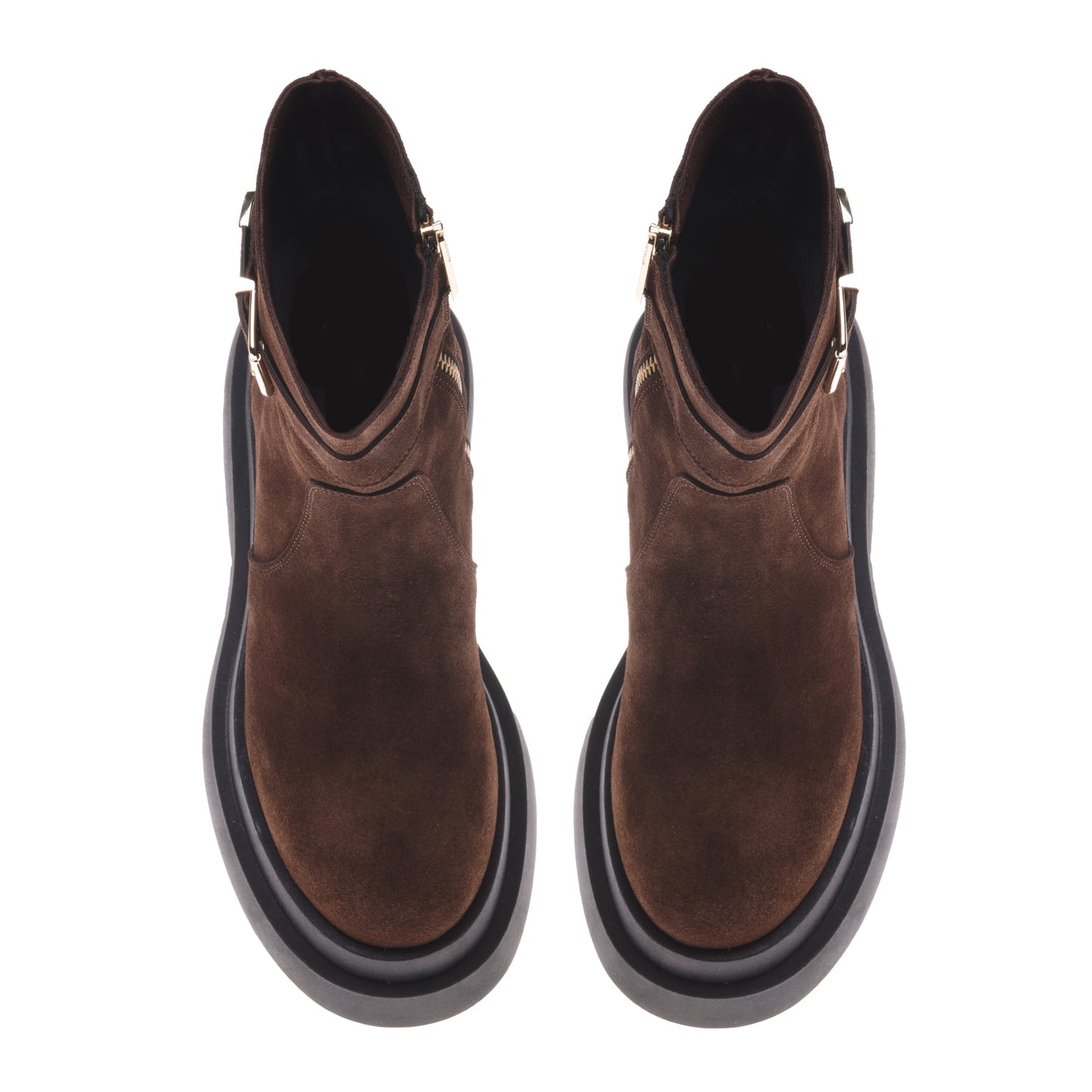 Bottines marron en daim