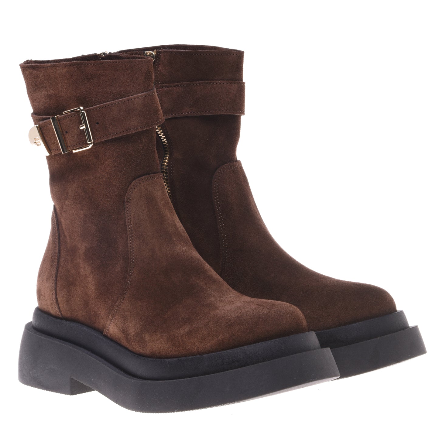 Bottines marron en daim