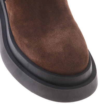 Bottines marron en daim