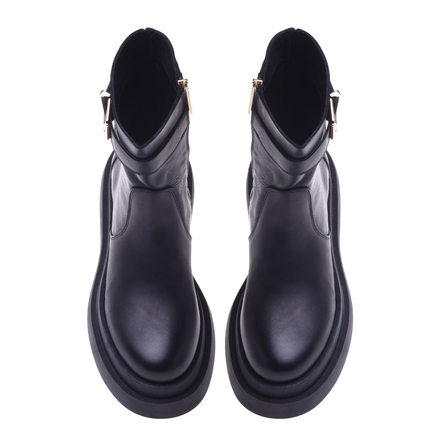 Bottines noires en cuir