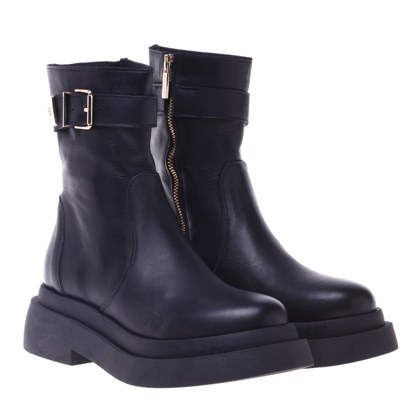 Bottines noires en cuir