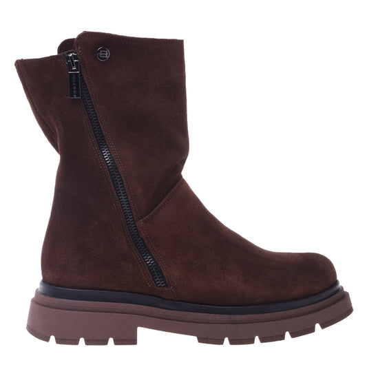 Bottines marron en daim