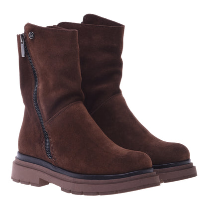 Bottines marron en daim