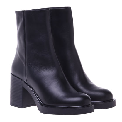 Bottines noires en cuir