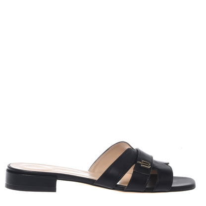 Mule en nappa noir