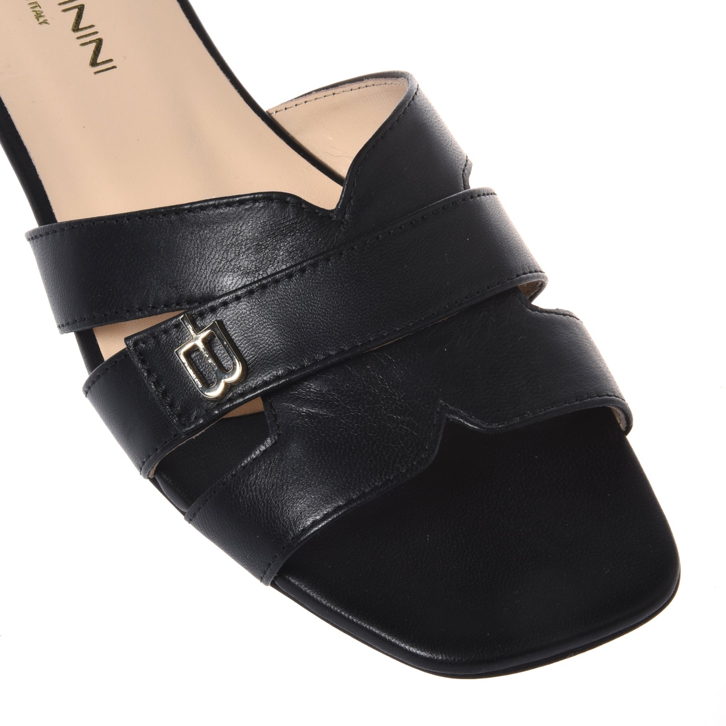 Mule en nappa noir