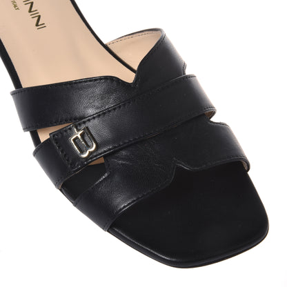 Mule en nappa noir