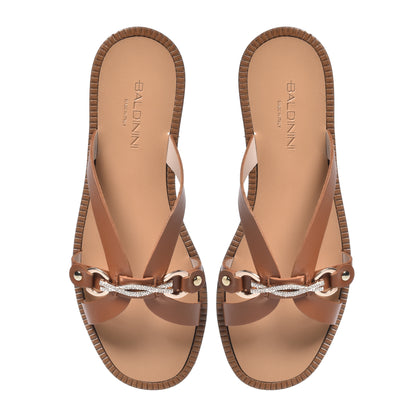 Mule en cuir cuir