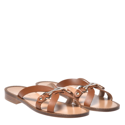 Mule en cuir cuir
