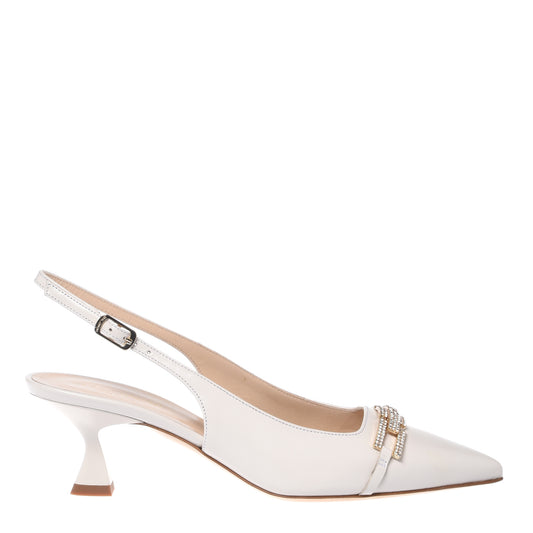 Off-white nappa slingback