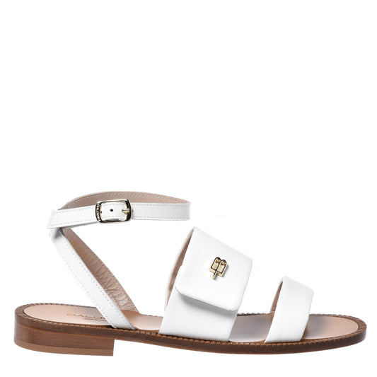 Sandale en nappa blanc