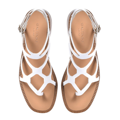 Sandale en nappa blanc