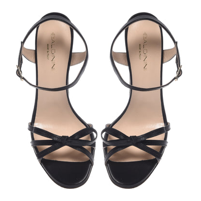 Sandale en nappa noir