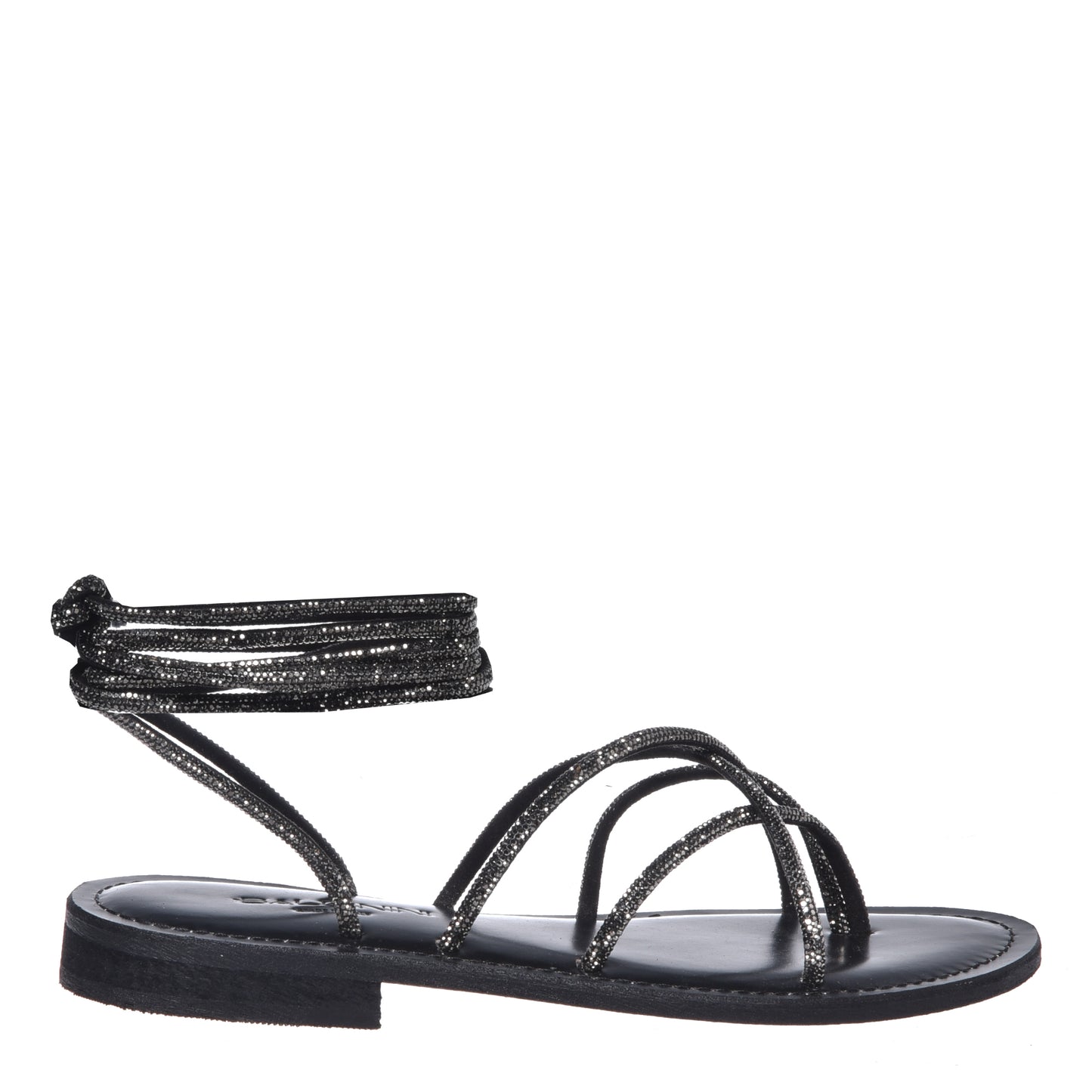 Black glitter sandal