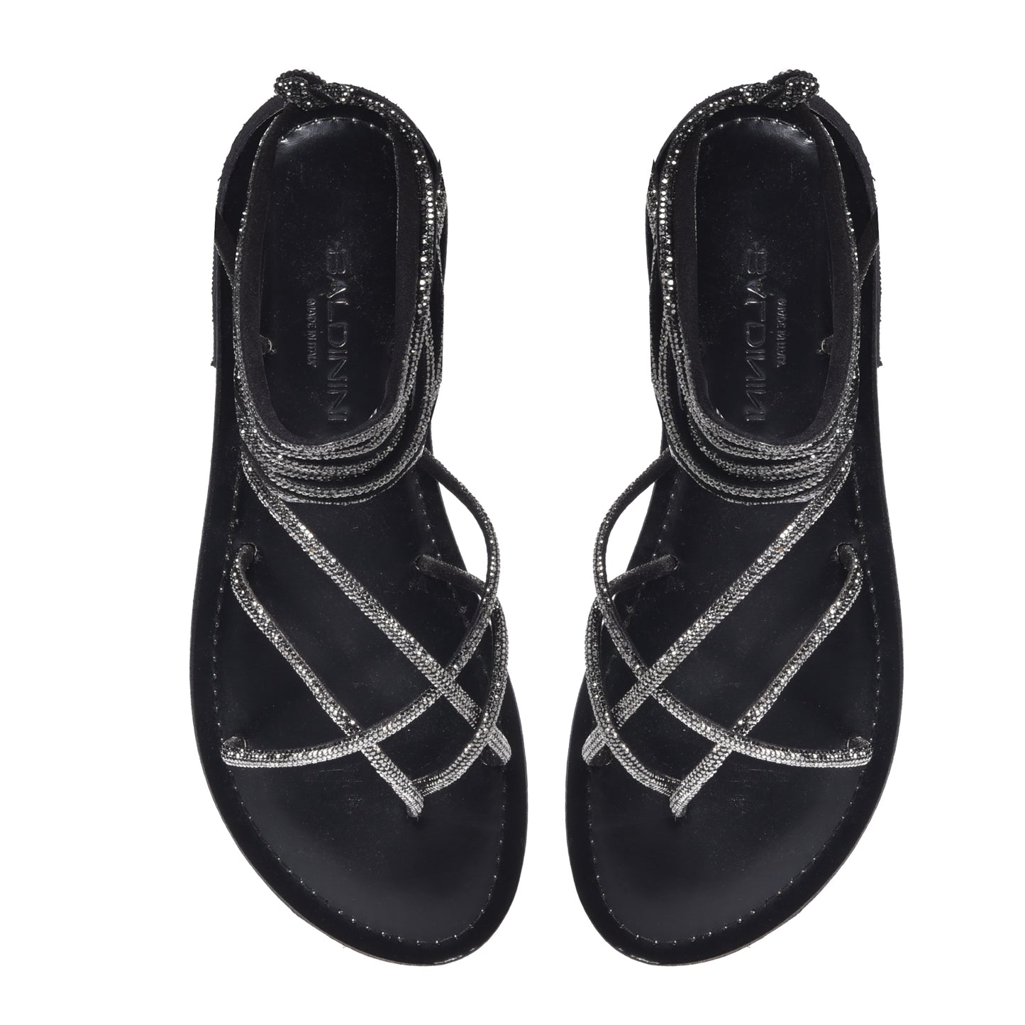 Black glitter sandal