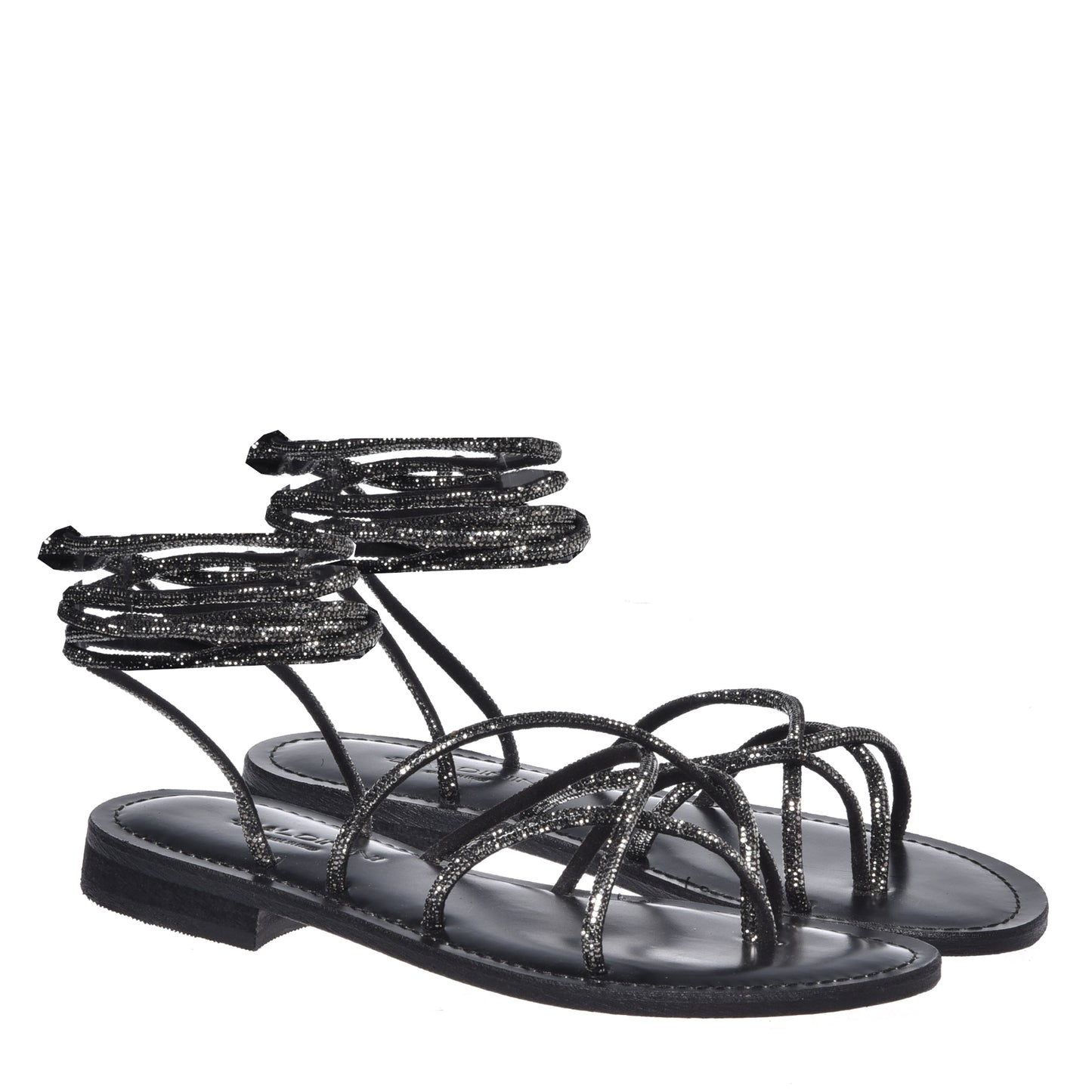 Black glitter sandal