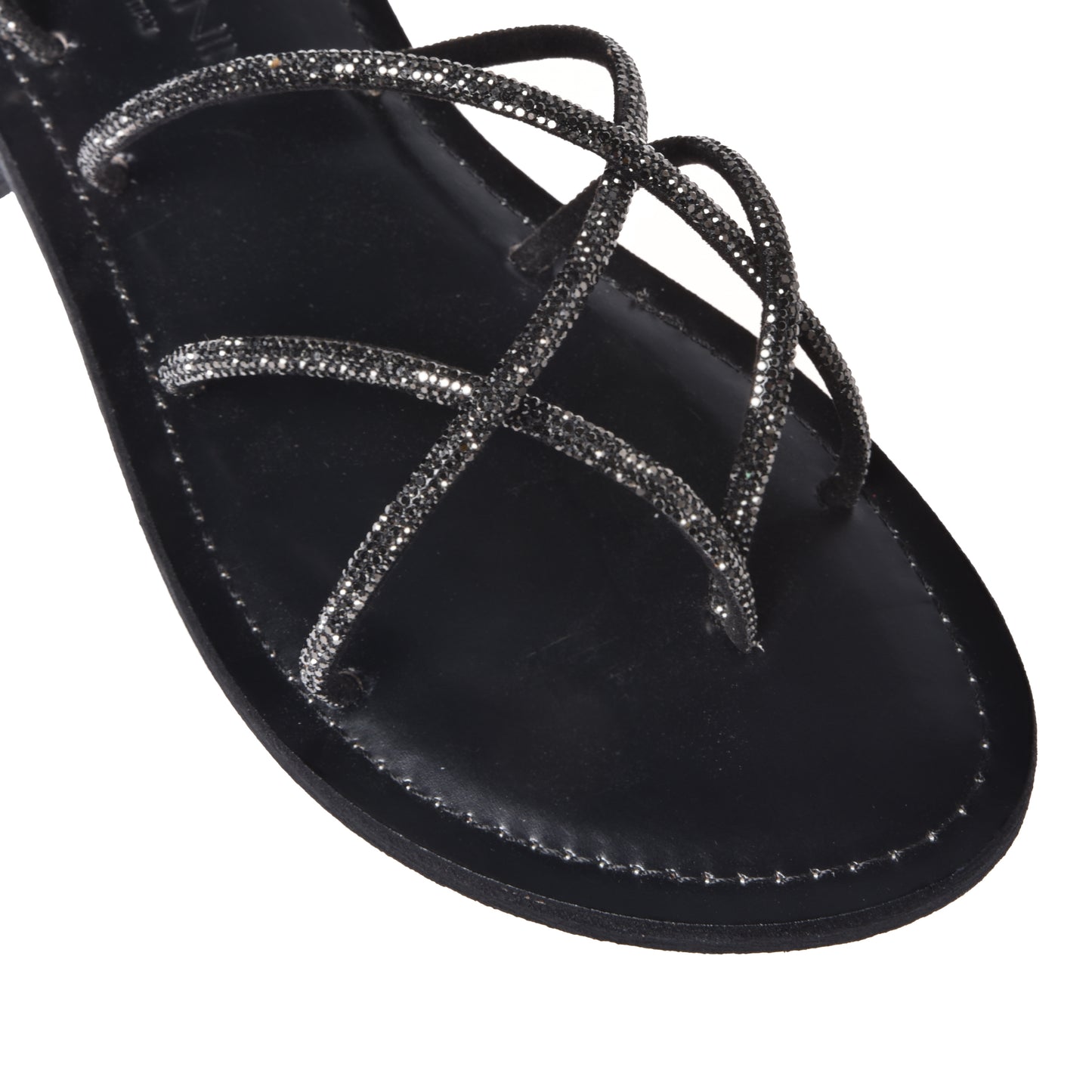 Black glitter sandal